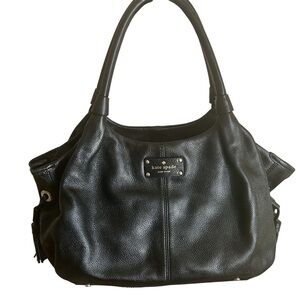 NWOT Kate Spade Staci Saffiano Leather Dome Backpack -Silver Gray. Free Dust Bag NWT Kate Spade Saffiano Leather Staci Polka Dot Dome  main image 2